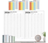 Habit Tracker Planner, Boost Productivity Tool, Habit Tracker Progress Poster, Planner with Daily Routine Design, Motivational Layout, for Women Men Kids Children Family Adults