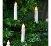 Habitat 10 White LED Clip On Candle Christmas Tree Light