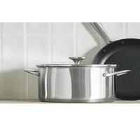 Habitat 24cm Brushed Stainless Steel Stock Pot