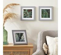 "Habitat 3 Pack Grey Wooden Picture Frames - 4x4"""