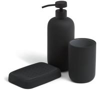 Habitat 3 Piece Soft Touch Accessory Set - Black