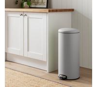Habitat 30 Litre Round Kitchen Pedal Bin - Matt Grey