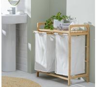 Habitat 38 Litre Bamboo Pull-Out Laundry Hamper - White
