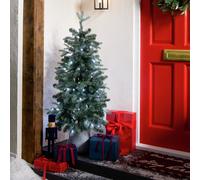 Habitat 4ft Pre Lit Blue Tips Small Potted Christmas Tree