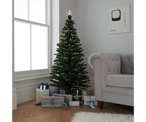 Habitat 5ft Fibre Optic Warm White Star Christmas Tree