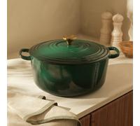 Habitat 6.7 Litre Cast Iron Casserole Dish - Green