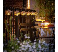 Habitat 6 Warm White Rattan Effect Solar String Light