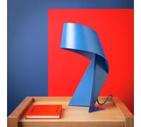Habitat 60 Ribbon 36cm Metal Table Lamp - Blue