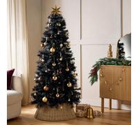 Habitat 6ft Black Tips Artificial Christmas Tree