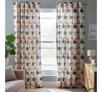 Habitat Abstraction Pebble Eyelet Curtains-Multi - 117x137cm
