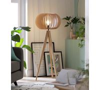 Habitat Achille Ash Wooden Tripod Floor Lamp - Oak