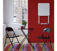 Habitat Airo Metal Folding Side Table - Black