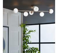 Habitat Alonso 6 Light Bathroom Flush Ceiling Light - White