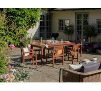Habitat Amalfi 6 Seater Wooden Patio Set - Brown