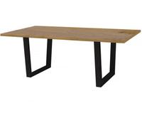 Habitat and Garden Hollywood Dining Table - 200 X 100 X 76 Cm - Color: Oak / Black