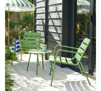 Habitat Annika 2 Seater Metal Garden Bistro Set - Green