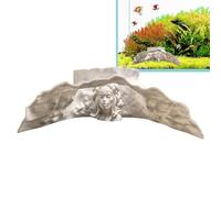 Habitat AquaBurrow: Aquarium Shelter in Caves, in the Betta, Underground Fish Shelter | Corydora Catfish Loach Guppy Cory Cichlid Reptile Turtle Terrarium Decoration