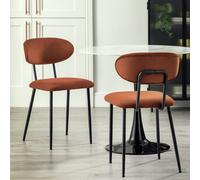 Habitat Ariana Pair of Velvet Dining Chairs - Copper
