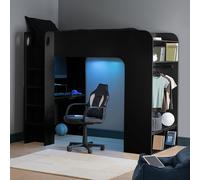 Habitat Artemis Gaming Cube High Sleeper Bed Frame - Black