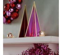 Habitat Assorted Christmas Tree Shaped Ornament - Pink & Red