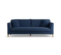 Habitat Aston Fabric 4 Seater Sofa - Navy Blue - Ash Leg