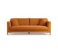 Habitat Aston Fabric 4 Seater Sofa - Orange - Ash Leg