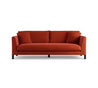 Habitat Aston Velvet 4 Seater Sofa - Burnt Orange -Black Leg