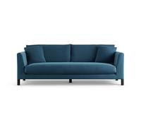 Habitat Aston Velvet 4 Seater Sofa - Ink Blue - Black Leg