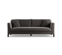 Habitat Aston Velvet 4 Seater Sofa - Slate Grey - Black Leg