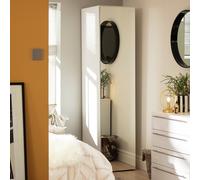 Habitat Atlas 1 Door Mirrored Tall Wardrobe - White