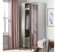 Habitat Atlas 2 Door Mirrored Tall Wardrobe - White