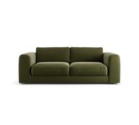 Habitat Ayr Large Velvet 3 Seater Sofa - Moss Green
