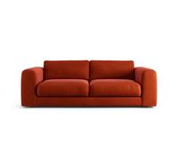 Habitat Ayr Velvet 4 Seater Sofa - Burnt Orange