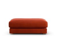 Habitat Ayr Velvet Footstool - Burnt Orange
