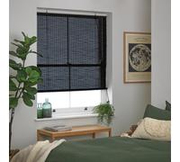 Habitat Bamboo Black Roller Blind - 120cm