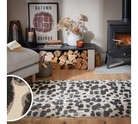 Habitat Bark Print Cotton Rug - 120X170cm