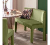 Habitat Bastian Velvet Dining Bench - Green