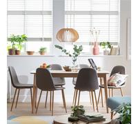 Habitat Beni Pair of Fabric Chairs - Grey