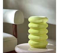Habitat Billie Ribbed Glass Table Lamp - Yellow