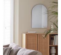 Habitat Black Frameless Arch Wall Mirror - 70x50cm