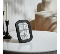 "Habitat Black Ribbed Wooden Picture Frame - 4x6"""