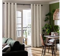 Habitat Blackout Eyelet Curtains - Cream - 117x137cm