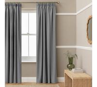 Habitat Blackout Pencil Pleat Curtains - Black - 117x137cm