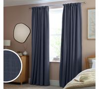Habitat Blackout Pencil Pleat Curtains - Navy - 117x137cm