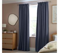 Habitat Blackout Pencil Pleat Curtains - Navy - 168x229cm