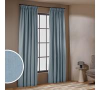 Habitat With Linen Blackout Curtains - Blue - 168x183cm
