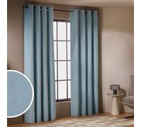 Habitat With Linen Blackout Eyelet Curtain Country - Blue - 229x229cm