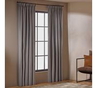 Habitat With Linen Blackout Pencil Pleat Curtains - Dove Grey - 168x229cm