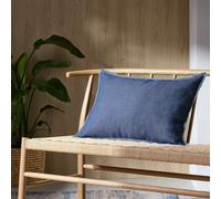 Habitat Blanket Stitch Oblong Cushion - Blue - 40x60cm