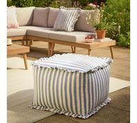 Habitat Blue and White Stripe Pouffe